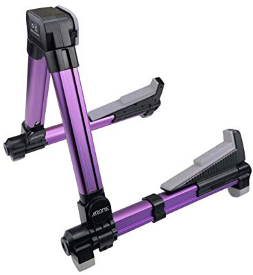 Meeland Universal A-Frame Foldable Guitar Stand - Adjustable and Portable Rest for Classical, Acoustic, Electric Guitars, Bass and Ukulele; Ideal for Stage and Home