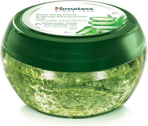 Himalaya Aloe Vera Face & Body Moisturizer for Hydrated and Moisturized Skin Lightweight and Non-Sticky | Cools, Soothes and Softens the Skin, No Paraben and Harsh Chemicals -300ml