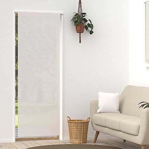 Soleil d'ocre, Tenda trasparente lino per portafinestra 70x200 cm LINEN bianco