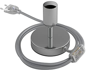 creative cables - Alzaluce - Metall-Tischleuchte - 5 cm, Chrom