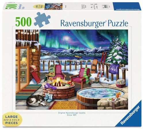 Ravensburger Puzzle 16791 - Nordlichter - 500 Teile Large Pieces, Puzzlespaß mit größeren Puzzleteilen für die ganze Familie
