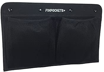 FixPockets - Filet de Rangement Sous Forme de Poches A Fixer sans PERCER, Pour Véhicules Utilitaires, Camping-Cars, Bateaux… 2 Poches - 40 x 25