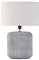 Pauleen Table luminaire 48218 Luminaria de sobremesa Pure Shine, máx. 20 W, Hecha a Mano, Gris, Blanco, lámpara para mesita de Noche Estilo Boho, Tela, cerámica, E14
