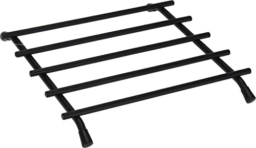 Topfuntersetzer Topfgitter mit Gummifüßen, Untersetzer für Topf, Pfanne, Auflaufform, 20 x 20 cm, schwarz