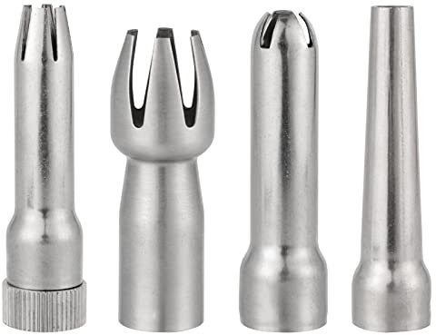 A Variety of Spare Parts and Accessories for Whipped Cream Dispenser - Different Decorative Tips x4 Styles–304 Stainless Steel