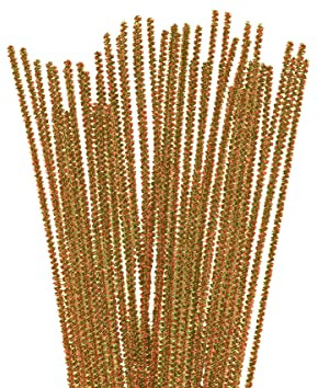INNSPIRO Pfeifenreiniger, Chenille, Metall, Gold, 6 mm x 30 cm, 25 Stück, ideal für Bastelarbeiten mit Kindern, Dekorationen und kreative Aktivitäten
