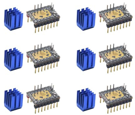 BIGTREETECH TMC2209 V1.3 Schritt Motor Treiber (6 Stück) 2,8 A Spitzen Treiber 3D-Drucker für SKR 3/SKR 2/SKR V1.4 Turbo/Octopus/Octopus Pro | Upgraded Stepper Motor Driver for 3D Printer Controller Board