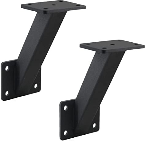 VANROUG Handlaufhalter Wandmontiert Hochbelastbarer Stahl Metall Treppengeländer Halterung, Treppengeländerzubehör Treppenstütze DIY-Hardware für Holzgeländer