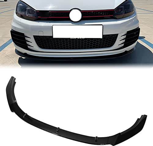 ZOBICX pour Golf 6 MK6 GTI GTD 2010-2013 Kit de carrosserie de lèvre de Pare-Chocs Avant de Voiture séparateur de becquet,Gloss Black-GTI/GTD