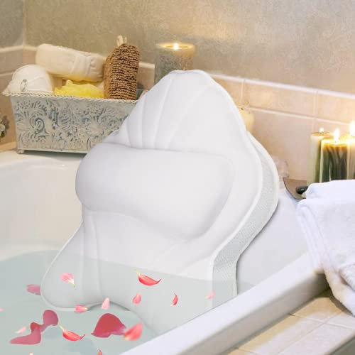 Extra dickes, großes Badewannenkissen mit Nacken-, Rücken- und Kopfstütze für die Badewanne