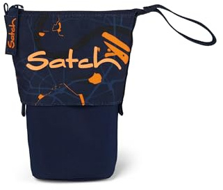 satch Pencil Slider extra groß inkl. Trennfach Reißverschlussfach Stiftehalter Geodreieck Sichtfenster für Stundenplan Urban Journey - Dunkelblau