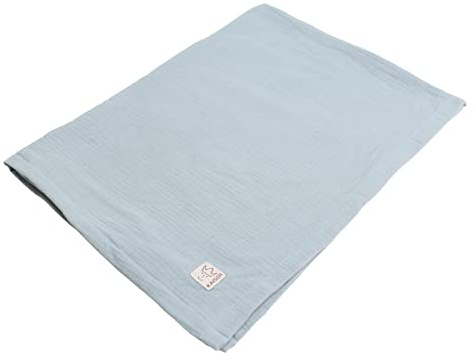 KAISER 65310556 PLAYA Summer blanket, muslin/sponge, breathable baby blanket, all year round, newborn, stroller blanket, baby shawl blanket, col. slit green