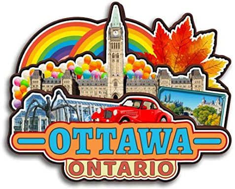 Magnete da frigorifero Ottawa Ontario Canada, collezione in legno, 3D, fatto a mano, souvenir da viaggio, città, souvenir per frigorifero, decorazione per la casa, regalo -1441
