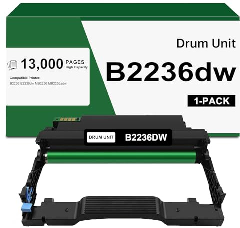B2236 B220Z00 - Unità tamburo per immagini compatibile con stampante toner Lexmark B2236dw MB2236 MB2236adw (13.000 pagine, nero × 1)