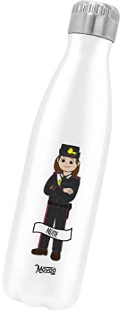 Borraccia Termica Bottiglia Termica Acciaio Inox 500ml Bottiglia Termica Made in Italy Ecologica 24 Ore Freddo & 12 h Caldo - Personalizzata con nome - FORZE DI POLIZIA Donna
