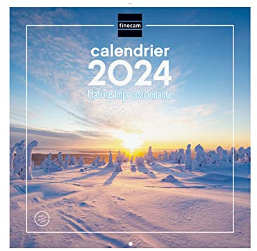 Finocam Wandbilder-Kalender, 30 x 30 cm, für Notizen 2024 Januar 2024 – Dezember 2024 (12 Monate), französische Natur