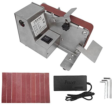 JORAsa Mini levigatrice a Nastro, affilacoltelli Apex Edge, levigatrice elettrica, smerigliatrice a Nastro con 10 Nastri abrasivi per la Lavorazione del Legno Fai da Te, Standard