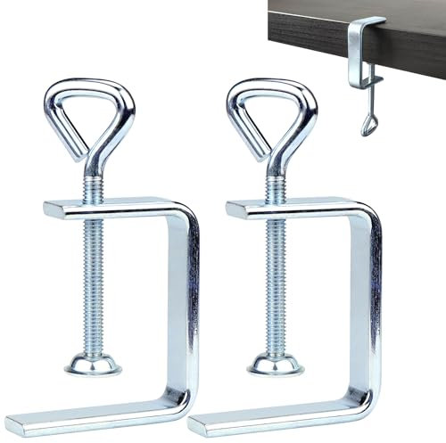 ELNLE Morsetto a C, piccolo, in acciaio inox, grado massimo di serraggio 50 mm, 2 pezzi