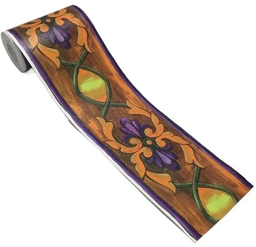 Bordure Autocollante Mural 10M auto-adhésif PVC taille mur garniture cuisine salle de bain ligne plinthe toile de fond papier peint autocollant salon décoration de la maison ( Color : 1 Roll-02 )