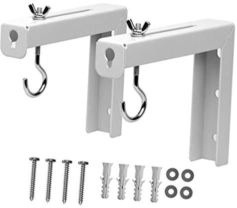 Veemoon Metal Projector Screen Mount Brackets Self-tapping Screws Universal Wall Projector Holder for Office and Home Reinforced Short Wall Hanging Hook