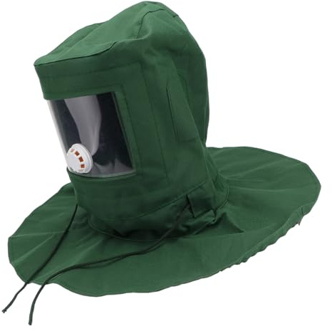 Veemoon máscara chorro arena antipolvo casque cara completa campanas chorro arena casco chorro arena alta presión máquina chorro arena grupo tela
