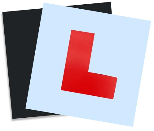 DOETYD 2 Pack Fully Magnetic Car L Plates for New Car Driver-Red L Plate Magnetic Extra Thick Strong Learner Plates, Water Proof and Easy to Move without Scratching Painting off