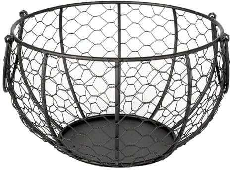 Egg Collection Basket | Egg Gathering Basket | Wire Egg Basket, Multi Purpose Wired Egg Metal Basket, Metal Wire Egg Basket Kitchen Storage for Collecting Fresh Eggs