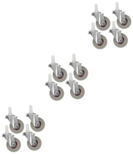 PRETYZOOM 12piezas Ruedas Giratorias para Balde De Fregona Reemplazo De Accesorios para Carros De Limpieza Movilidad y Práctica