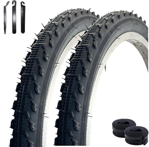 2 x VEE Rubber V185 20 Fahrradreifen Schwarz 47-406 (20 x 1.75) + 2 x passende Schläuche SV inkl. maxxi4you Reifenheber