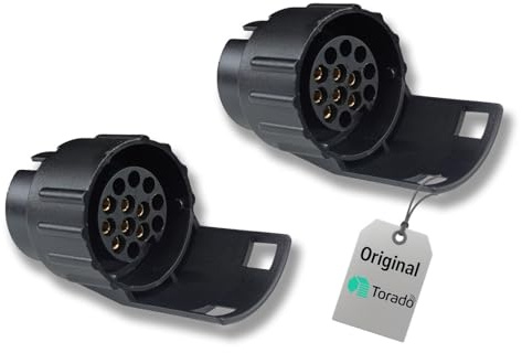 Torado 2 x Anhänger Adapter 13 auf 7 Polig Stecker Adapter 2er-Set Anhängerstecker alt auf neu Anhänger Zubehör Hänger Adapter