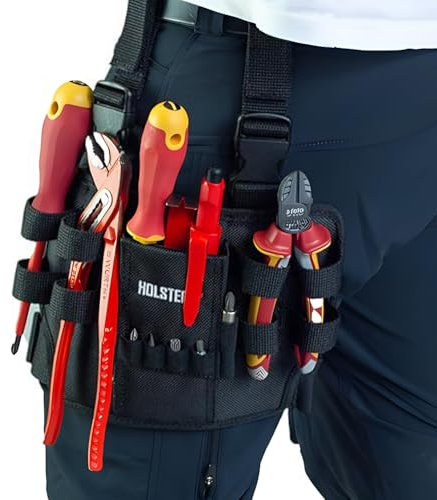 JOAASU Tool Pouch, Tool Belts for Men, Tool Bag for Leg, Tool Belt Pouch, Detachable Adjustable Tool Pouch Belt for Builders, Carpenters, Gardeners, Electricians, Black