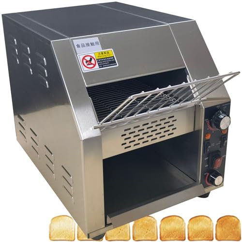 Tostadora AutomáTica Con Cinta Transportadora Tostadora Industrial Resistente Con Cinta Transportadora Horno EléCtrico De Acero Inoxidable Con Tubo De Calentamiento,Large
