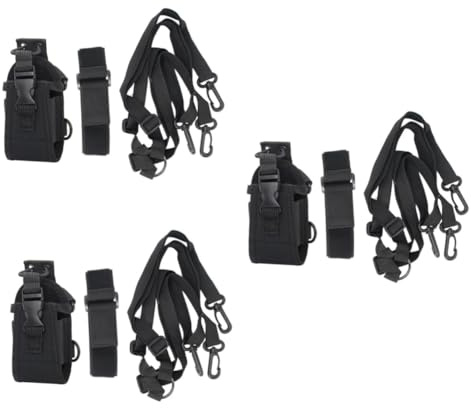 Housoutil 3 Ensembles pour - boîtier Radio Harnais de Radio Ceinture pectorale Radio Porte-Radio Sangle Radio Radio Nylon Black