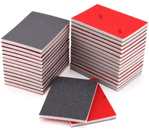 30 spugne abrasive, grana 180 – 3000, carta abrasiva flessibile a secco, per legno, cartongesso, metallo, vernice, riparazione carrozzeria auto