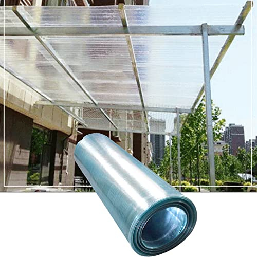 Panneaux de toit en polycarbonate - Protection UV pour serre - Couvertures d'auvent en plastique durable pour abris de voiture et abris de jardin - Panneaux de rechange faciles à couper (0,8 x 15 m)