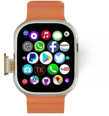 JINSHANGZI DW100 Pro+ SmartWatch 4G/5G Android OS GPS Hombres WIFI Touch ID NFC Reloj inteligente con cámara giratoria Desbloqueo de huellas dactilares, ranura para tarjeta SIM táctil, videollamada
