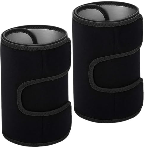 TOYANDONA Bandes Élastiques de Cuisse pour Fitness 1 Paire, Manchons de Cuisse Réglables en Argenté Ionique, Enveloppements Amincissants pour Sauna et Musculation, Crampes et Fatigue,