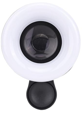 LEEZAD 15X Obiettivo Macro per Telefono con Luce di Riempimento LED, 3000K~6500K Obiettivo Macro Portatile Regolabile Ad Alta Definizione su 5 Livelli per Fotografia di Dettagli