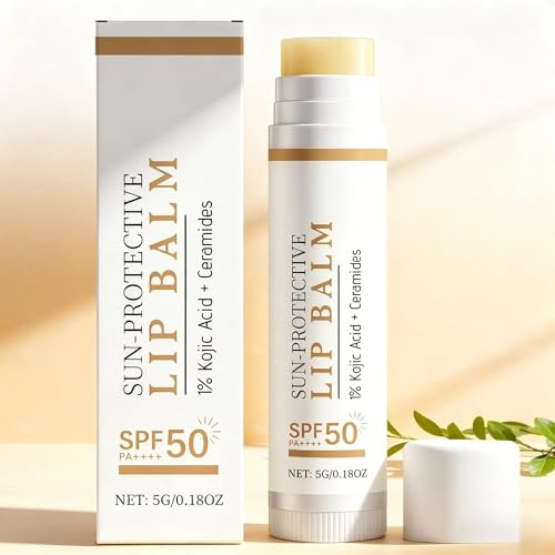 SPF Lip Balm 50, UV Protection, Moisturising for Dry & Chapped Lips, Daily Use Water-Resistant (40 Mins) Sun Defence Lip Protector for Men and Women