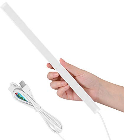 SOAIY 3 Modes Dimmable USB LED Light Bar with Remote, 2m Cable - Multi-Use for Desk, Wardrobe, Cabinet, Closet, Bookshelf