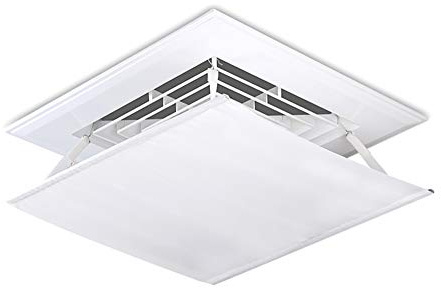 Deflector de Aire Acondicionado para Aire Acondicionado Central de Techo, Prevenir el Aire Frío de Soplar Recto, Ángulo Ajustable, Instalación Fácil, Material de Tela de Oxford + Acero Inoxidable