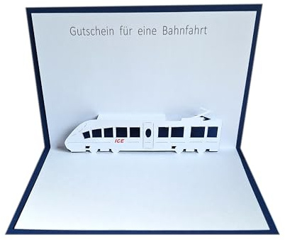 Gutschein - Bahnfahrt - Pop up Karte