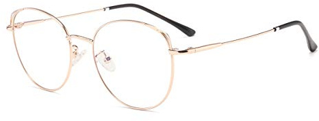 Dollger Blaulichtfilter Brille Anti Blaulicht Brille Computerbrille Katzenauge ohne sehstärke Metallgestell Brille Pc Gaming Bluelight Filter Uv Blockieren Blaue Licht Glasses Damen Gold