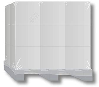 10 x PROFI Schrumpfhauben/Abdeckhauben für Paletten, Gitterboxen bis 1,7m Höhe - Extrem stabil (1250 + 1050 x 2400 mm (125 my), Transparent)
