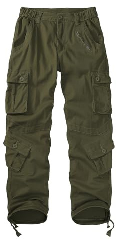 XNMAYA Cargo Pants for Women, Military Army Camo Combat Trousers,Work Camping Hiking Casual Pants with Pockets Army Green US 12