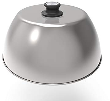 Lotus-Grill Couvercle de Barbecue LotusGrill en Acier Inoxydable avec thermomètre - pour la préparation de rôtis et de Steaks Passe au Lave-Vaisselle (XL (G435))