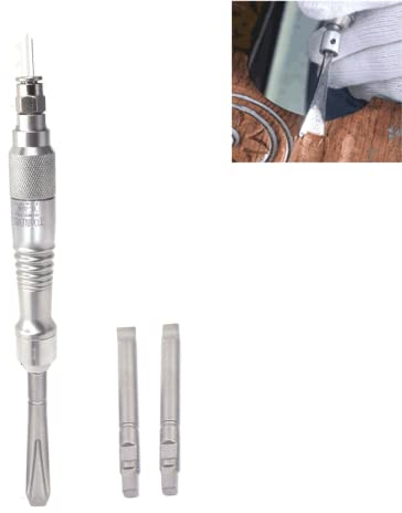 Pneumatic Scraper Micro Air Flux Chipper Chisel Pencil Carved Wood Scaling Gas Shovel With 3 Chisels