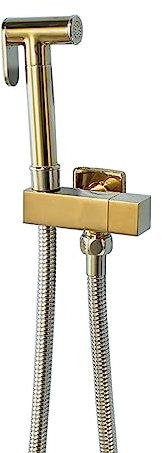 Douchette Toilette Wc Portable,Or,PulvéRisateur De Bidet De Toilette,Pistolet De Pulvérisation De Chasse D'eau,Pistolet À Eau De Rehausseur De Compagnon De Toilette En Cuivre Complet,A D'or