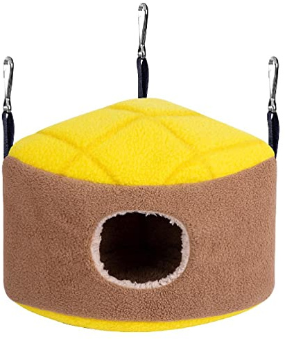 Ranuw Caldo nido per uccelli,casetta invernale da appendere,accessorio per gabbia in peluche,per gerbilli,piccoli pappagalli,parrocchetti,calopsitte,conuri,fringuelli,criceti,pappagalli,tende