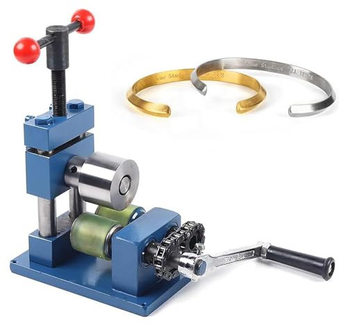Generic Rolling Mill Machine - Mulino per gioielli, filo piatto, multifunzione, anello a manovella, in metallo, per la lavorazione di gioielli